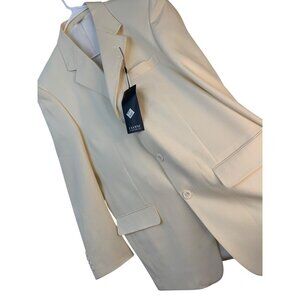 Mens Cianni Cellini High Twist Wool Cream Blazer Jacket 40R 8383 NWT 3 button